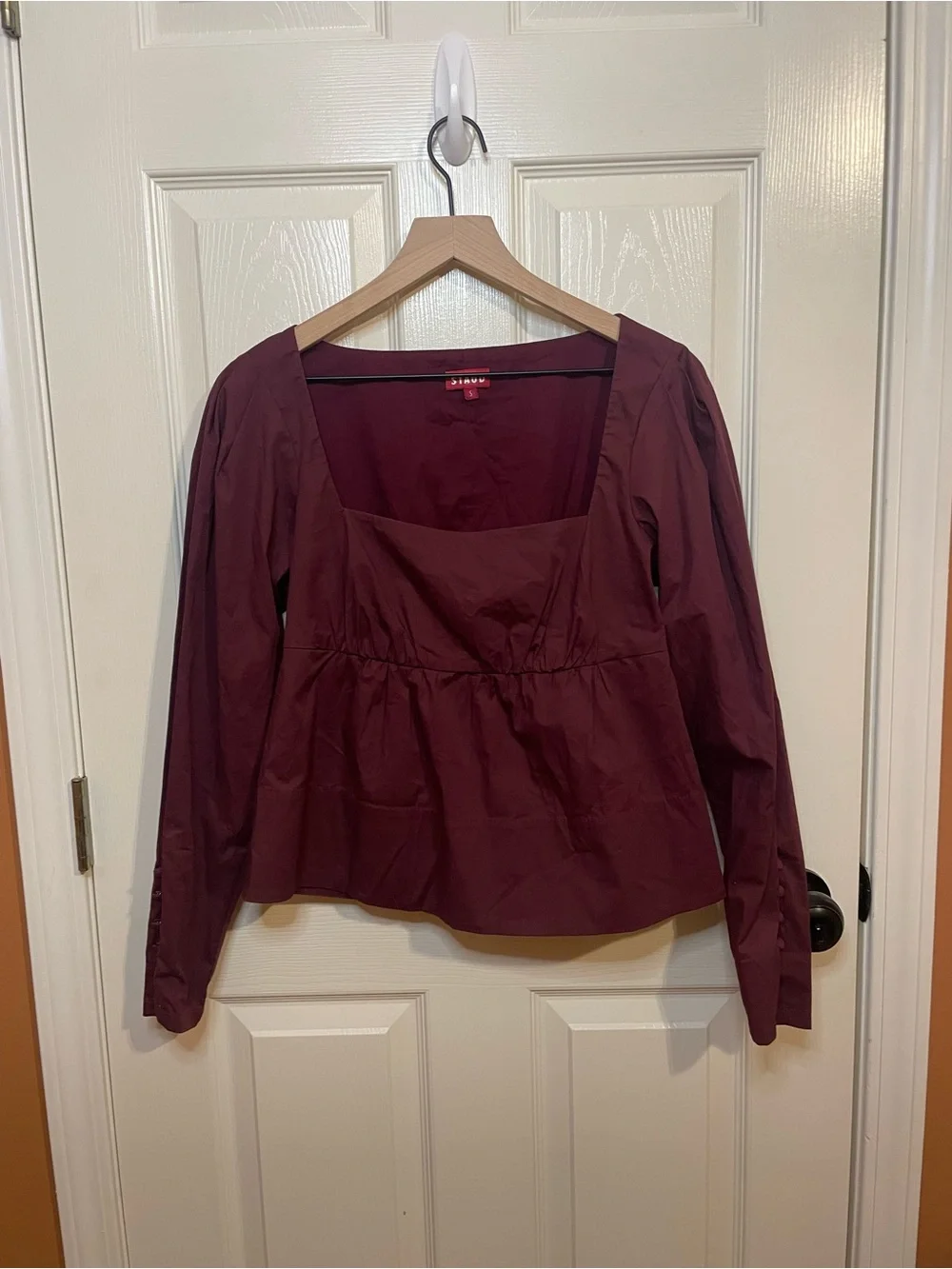STAUD Peggy Top in Plum Size Small